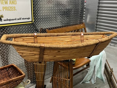VTG Wicker/Bamboo Boat Basket