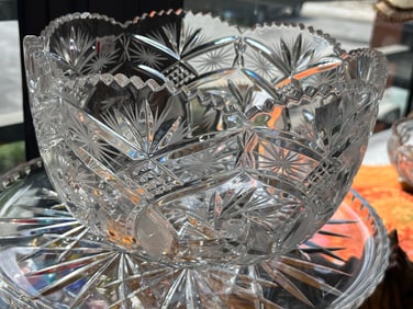 American Brilliant Cut Crystal Bowl
