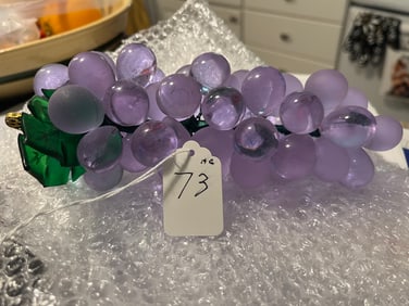 VTG Murano Purple Glass Grape Cluster