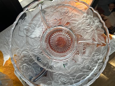 Platter & Crystal Bowl