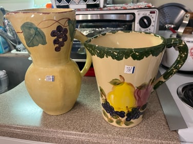 Decorative Pitcher & Alpine Pottery Pitcher