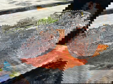 Crystal Ice Bucket & Crystal Bowl