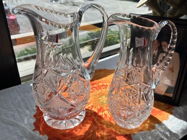 2-Cut Crystal Pitchers