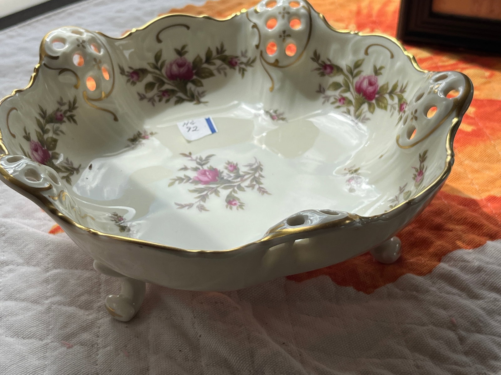VTG Rosenthal Footed Bowl: VTG 7.5" Rosenthal Footed Bowl