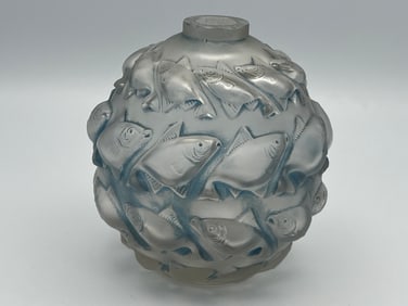 Rene Lalique Opalescent Glass "Camaret" Vase