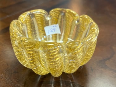VTG Gold Filled Murano Bowl
