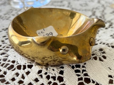 Kurt S. Adler Bronze Animal Shaped Incense Burner or Trinket Dish, 1"h x 3"w
