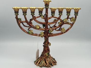 Cosmo Collection Enameled Menorah