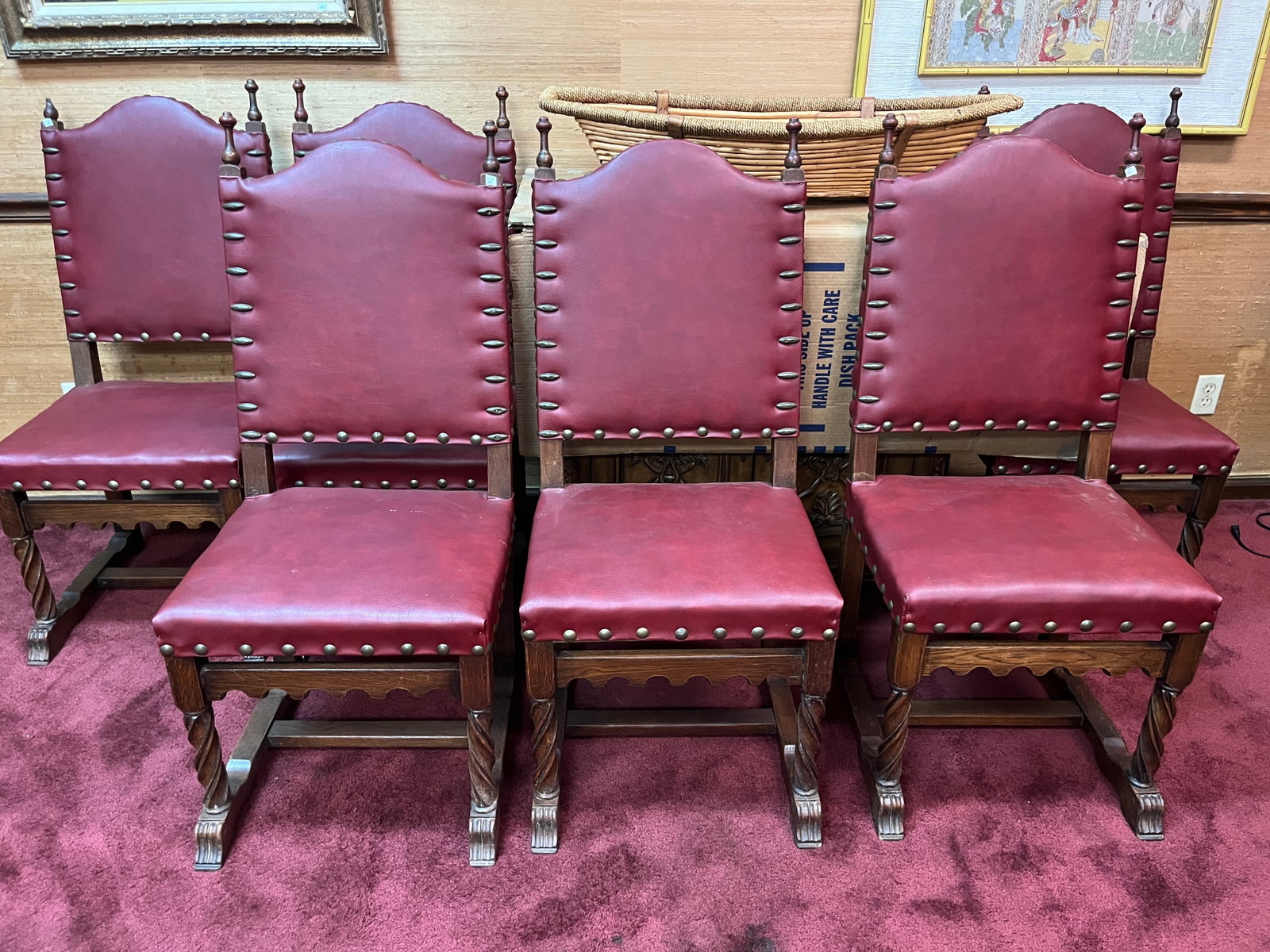(6) Antique Renaissance Revival Style Chairs: 6-Antique Renaissance Revival Style Chairs