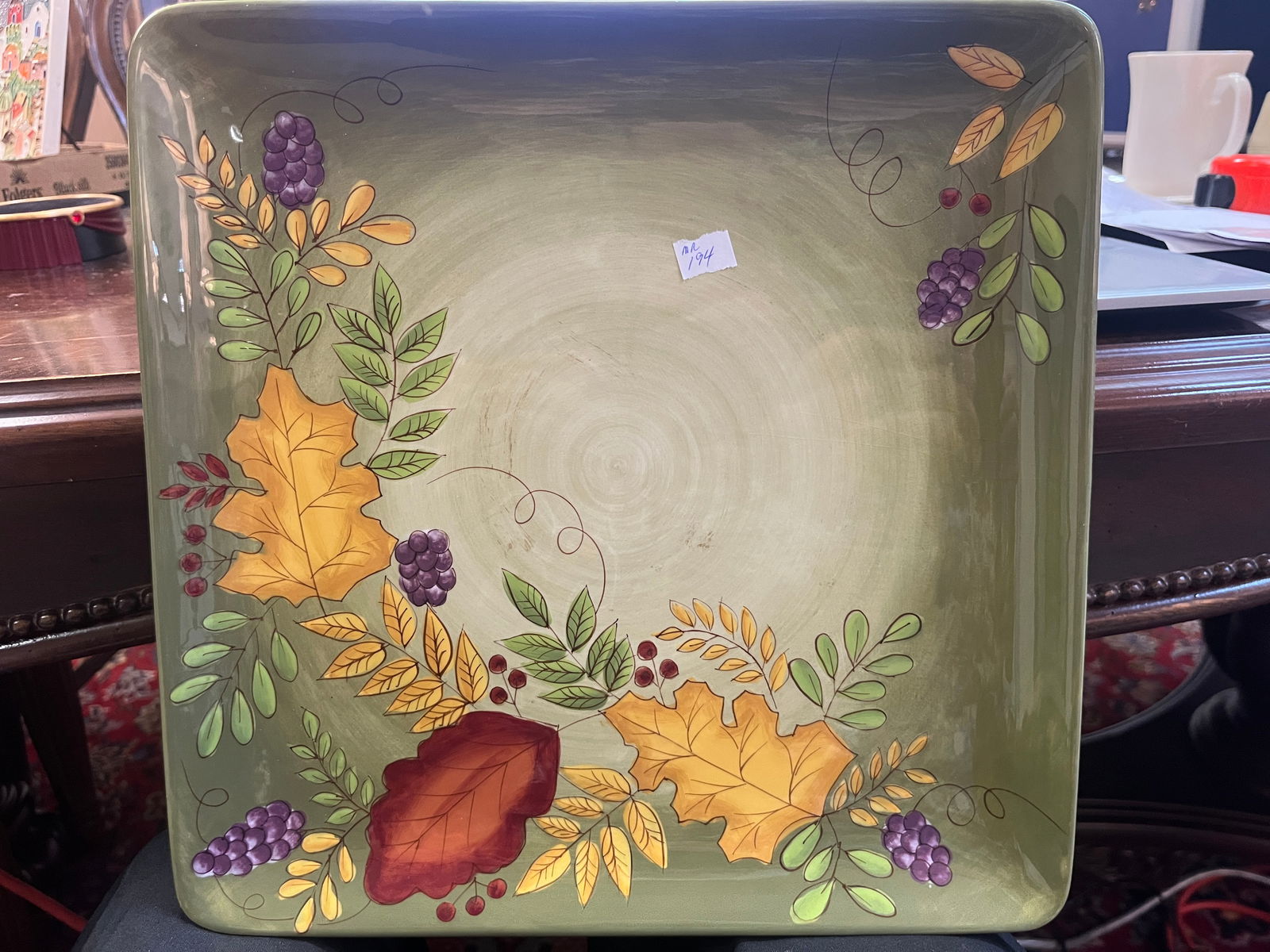 Plaster Deco Lady Sculpture: Plaster Deco Lady Sculpture, marked F.D,F. Design 1988 32h x 9w