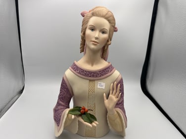 Laszlo Goebel Procelain Figurine of a Young Girl Bust' 434/500 1977