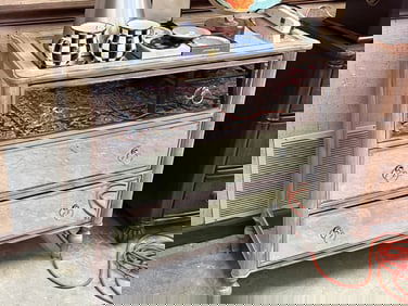 MCM Mirrored 3-Drawer Chest