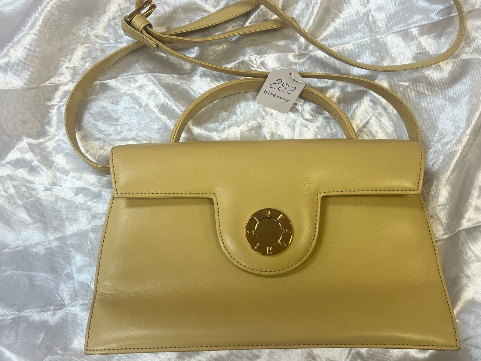 Givenchy Leather Light Yellow Shoulder or Crossbody Bag (1 of 7)