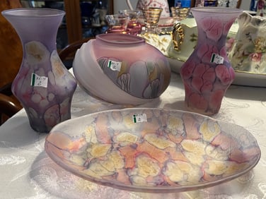 4pcs Rueven by Nouveau Art Glass