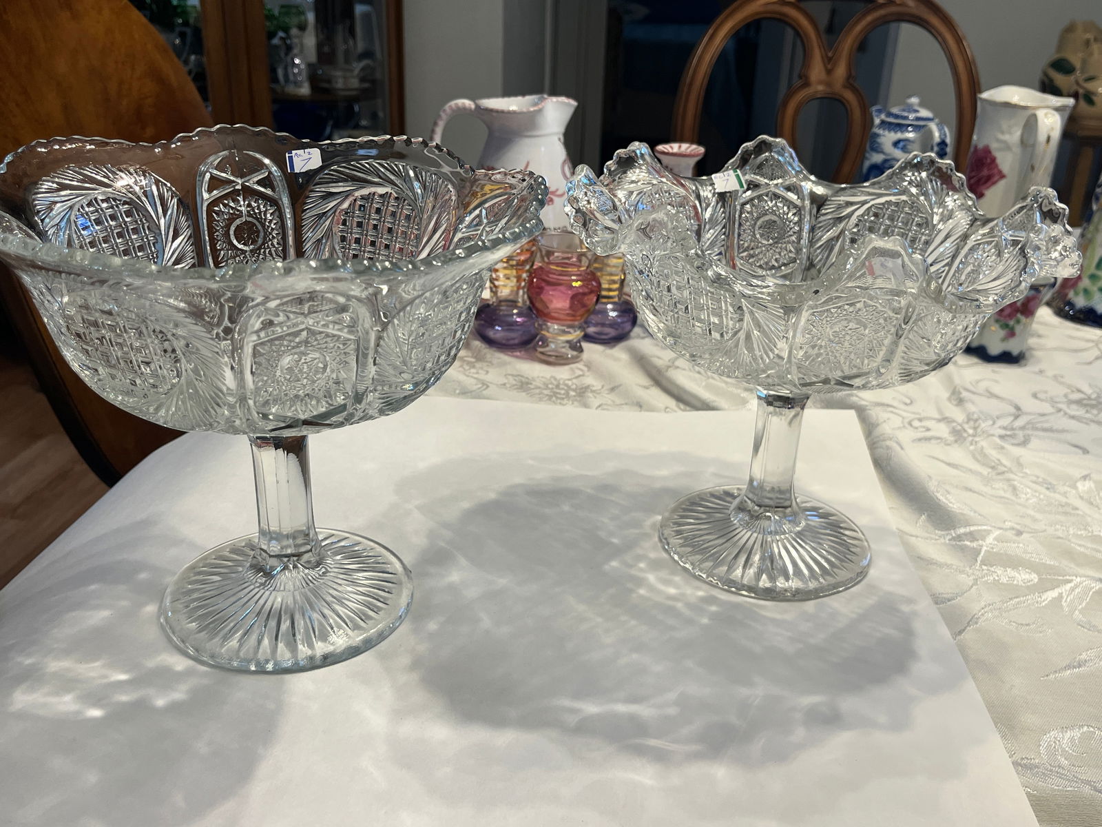 VTG Pressed Glass Compote Bowl (1 of 5)