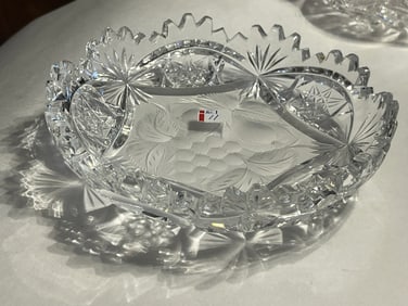 American Brilliant Cut Crystal Dish