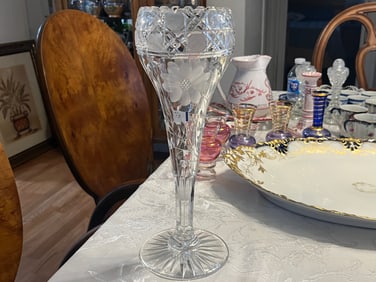 Cut Crystal 12"h Vase