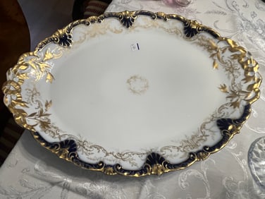 VTG Theodore Haviland Cobalt w/Gold Platter
