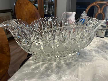 American Brilliant Period Cut Crystal Bowl