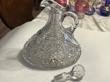 American Brilliant Period Cut Crystal Decanter (wrong stopper)