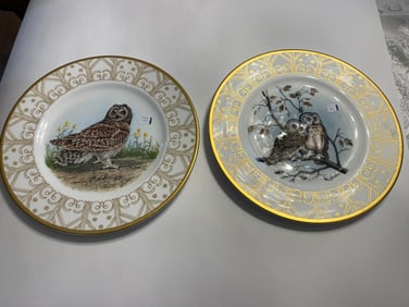 (2) BOEHM Owl Plates