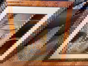 Print 'Cocktail Glass' Birds Eye Maple Frame