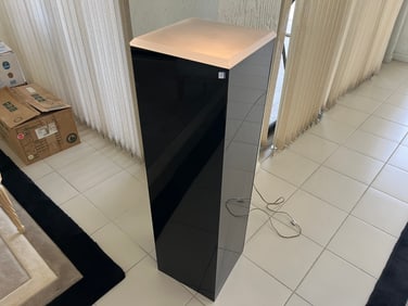 MCM Black Base Lighted Pedestal