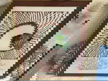 Richard Royce Hand Cast Paper Sculpture, Tropics Compsition A/P 'Coral Dream'