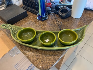 (4-Piece) Condiment Bowl Set (3-Bowls & Tray)Garden Crudite by Pottery Barn China