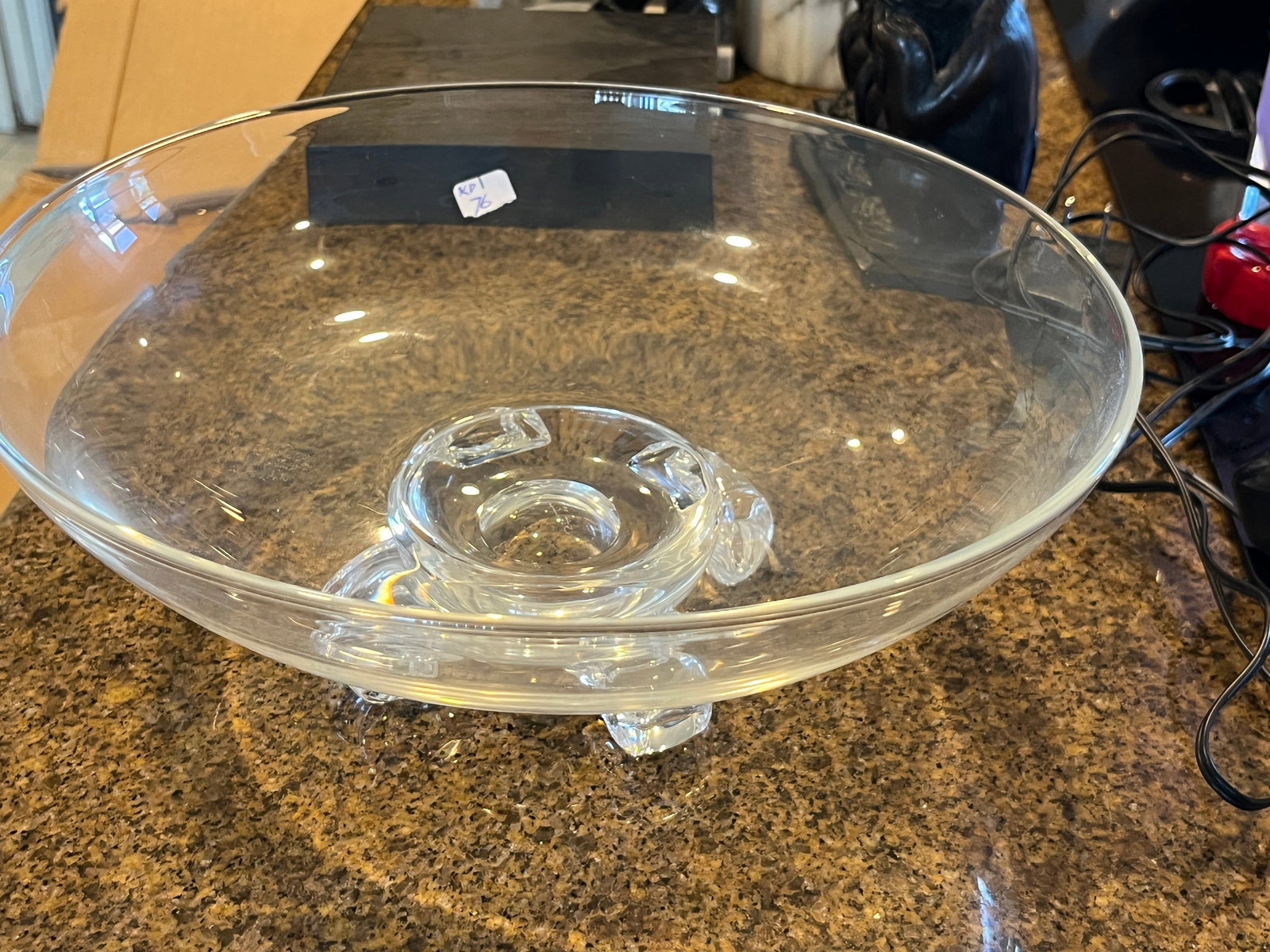 VTG Steuben John Dreves Design /crystal Scroll Footed Bowl: VTG Steuben John Dreves Design /crystal Scroll Footed Bowl, 10.75"dia.