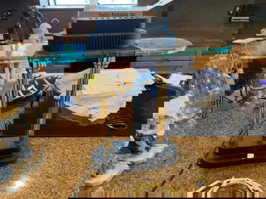 Robert Sonneman Style Postmodern Halogen Desk Table Lamp 1980's