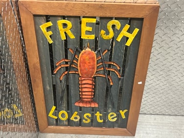Nautical Lobster Display Sign