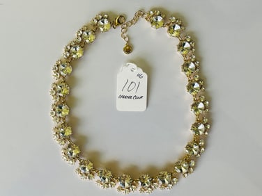 Charter Club Gold Crystal Rhinestone Necklace