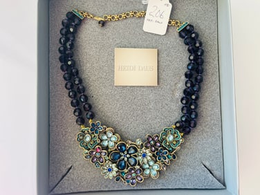 HEDI DAUS 'Flower Show' 2-Stand Beaded Crystal Drop Necklace
