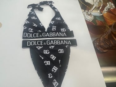 Dolce & Gabbana Black w/White Swimware