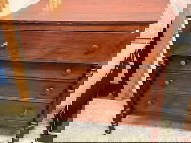 Antique Amercian Empire Cherrywood Dresser