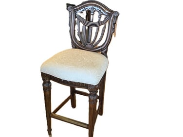 French Provincial Mahogany Bar Stool