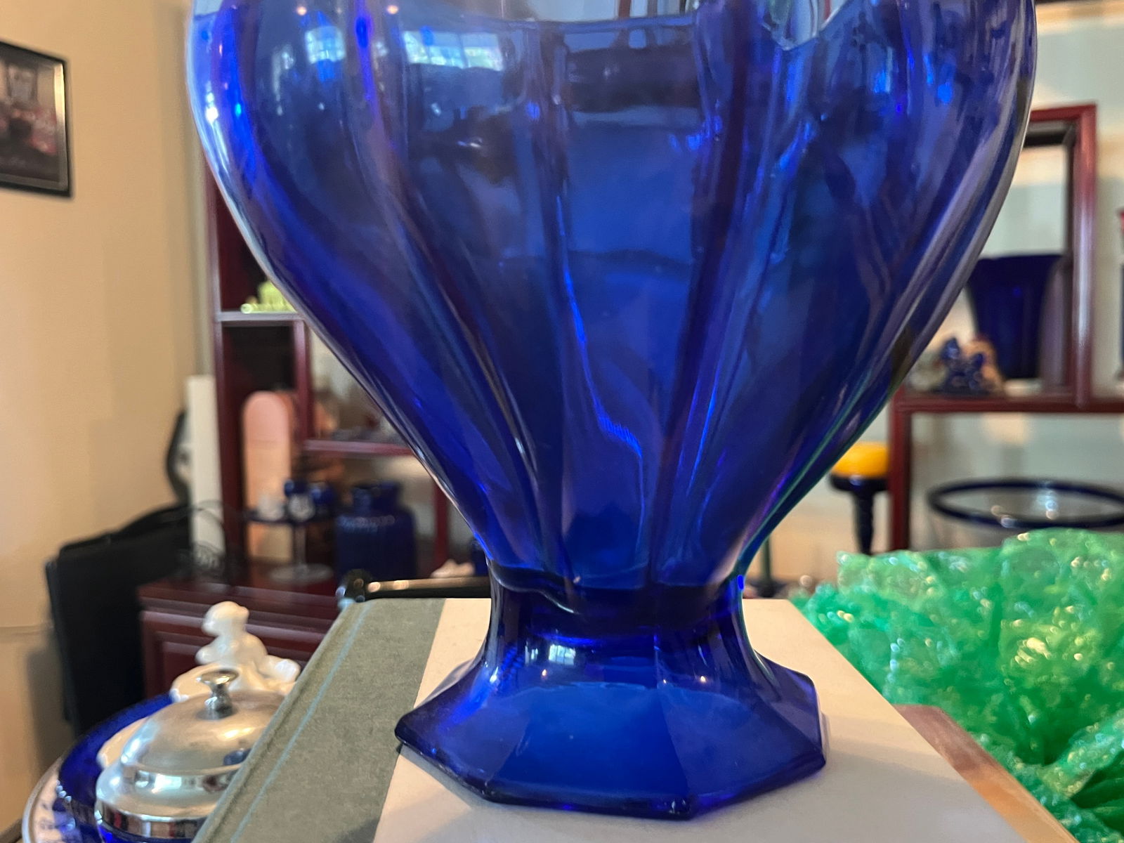 VTG Cobalt Blue 'Newport' Vase by Hazel-Atlas 1930's-1950's (1 of 2)