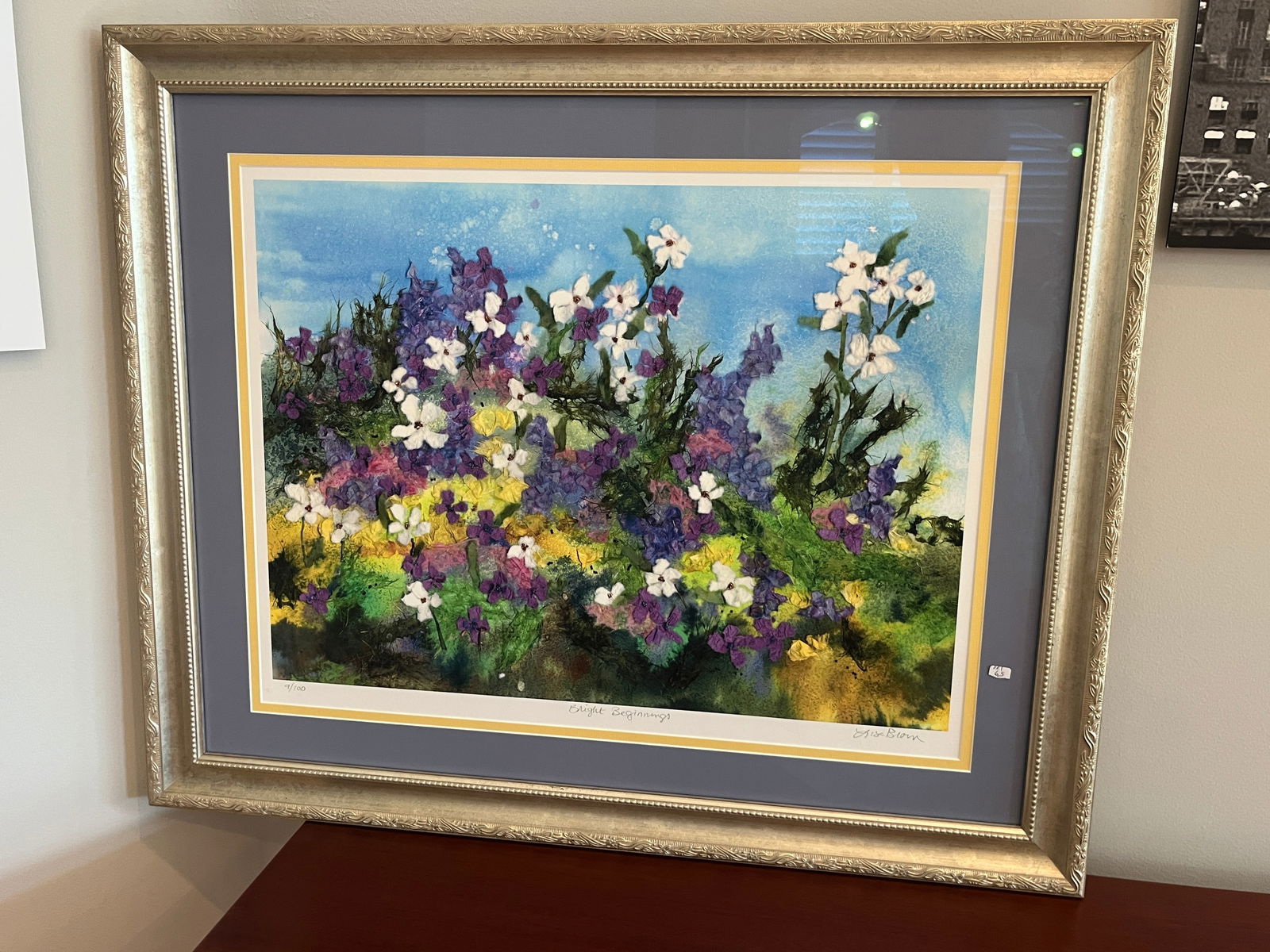 Litho 9/100 'Bright Beginning' signed LR Lisa Brown (1 of 4)