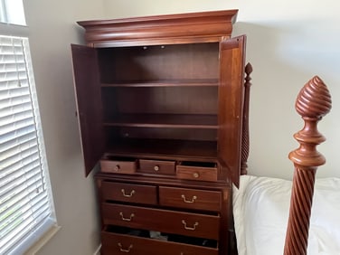 Ethan Allen Cherrywood Wardrobe, 81h nx 44w x 19d