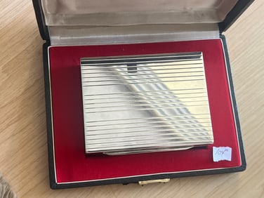Plata Bellada Silver Plated Deco Cigarette Case