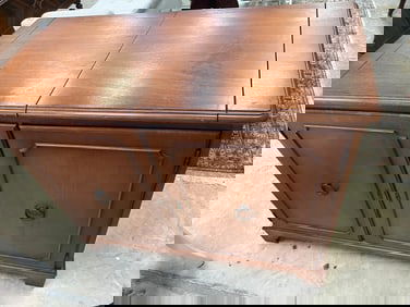 VTG Mahogany Bar Cabinet with Fold -Out Top