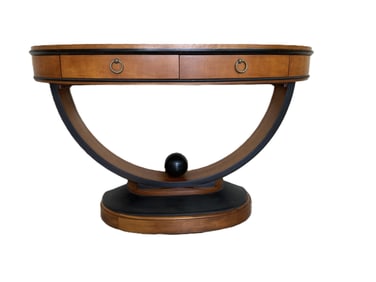 Biedermeier Style Demilune Console Table