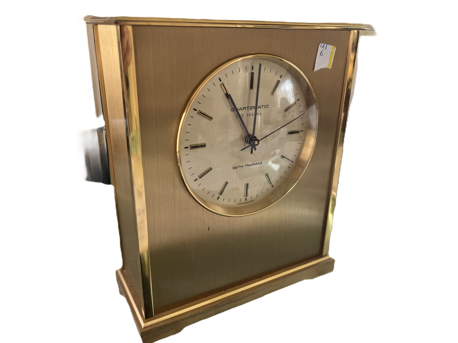 Seth Thomas Brass Quartzmatic Mantel Clock: Seth Thomas Brass Quartzmatic Mantel Clock (1970's-1980's)