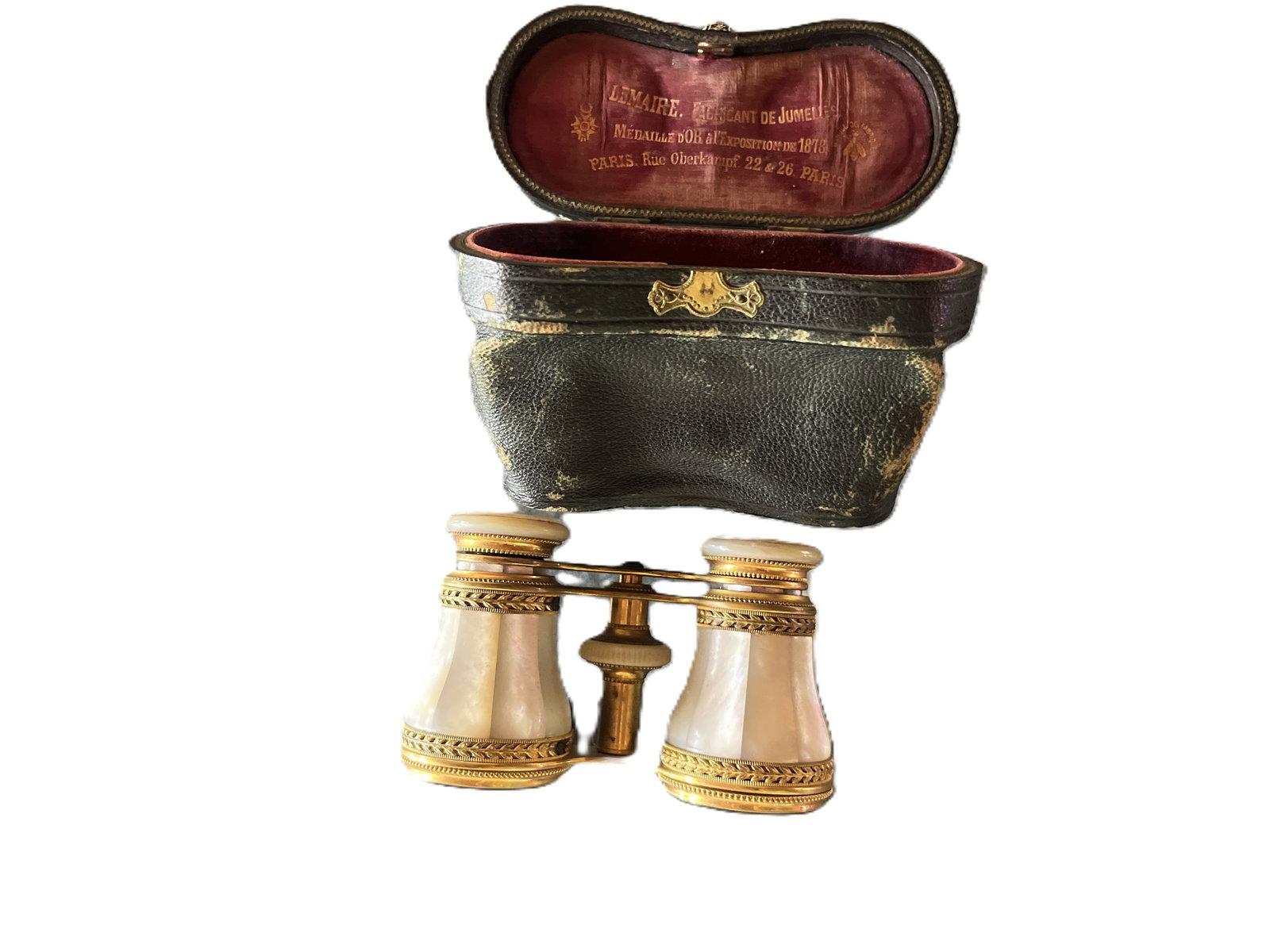 Antique Mother of Pearl Lemaire Paris Opera Glasses and Original Case (1 of 3)