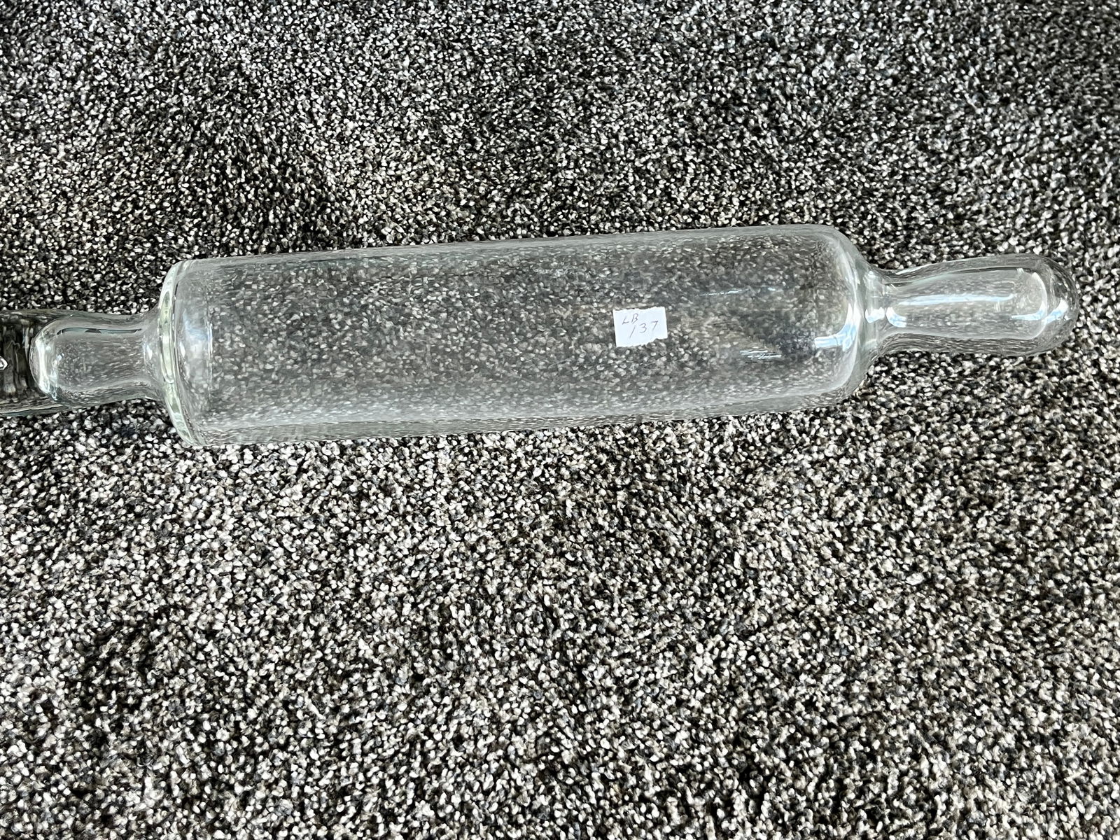 VTG Hand Blown Clear Glass Rolling Pen: VTG Hand Blown Clear Glass Rolling Pen