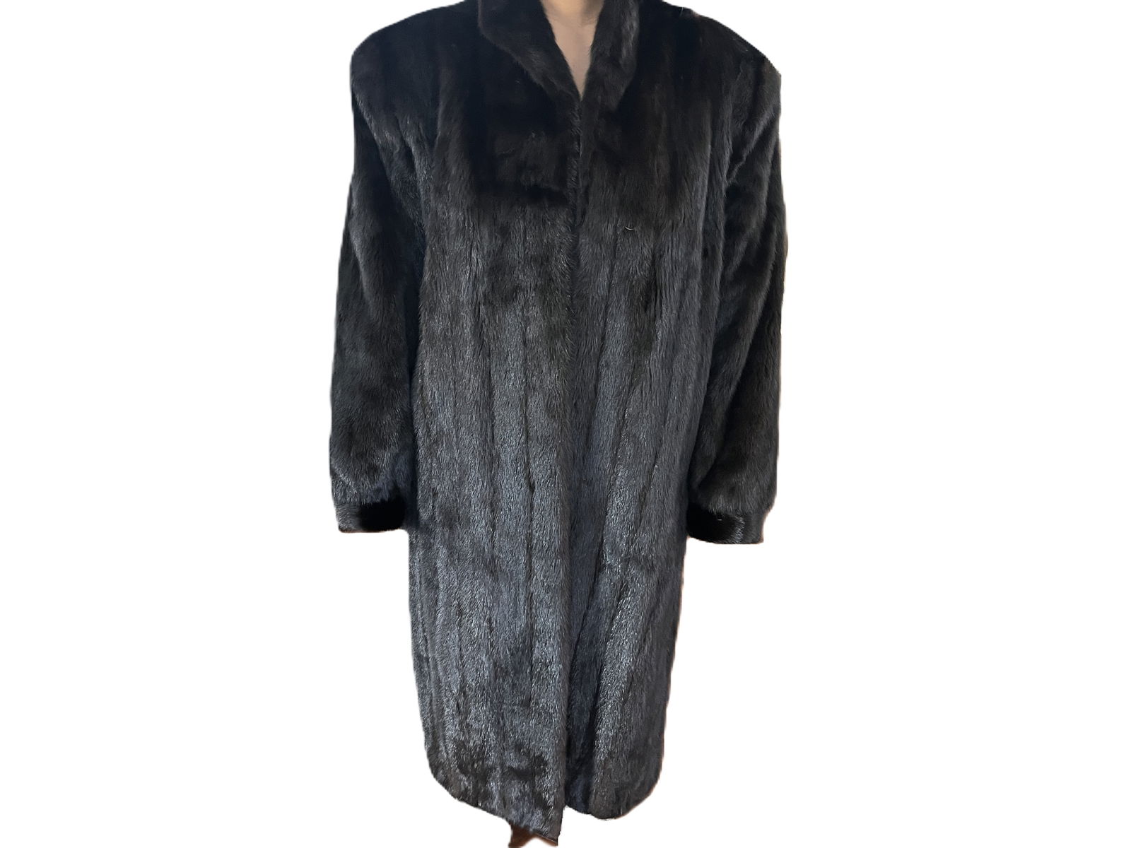Superb Ranched Saga Black Mink Coat (1 of 5)