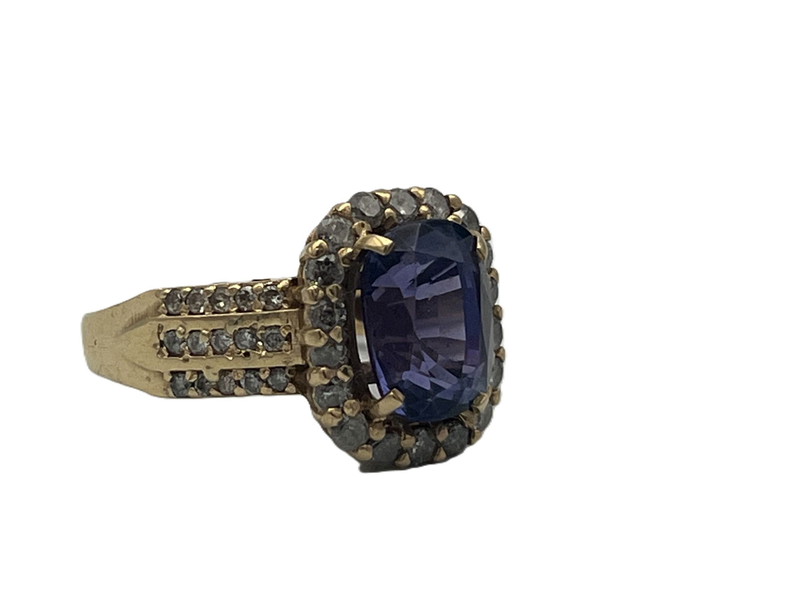 14k YG Tanzanite -Diamond Ring with Appraisal size 6.75 (1 of 7)