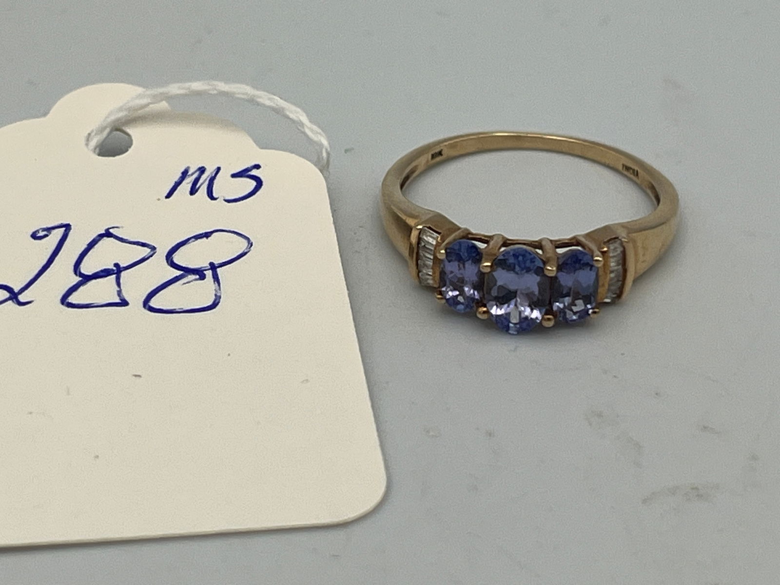 10k YG 3- Tanzanite Ring: 10k YG 3- Tanzanite Ring