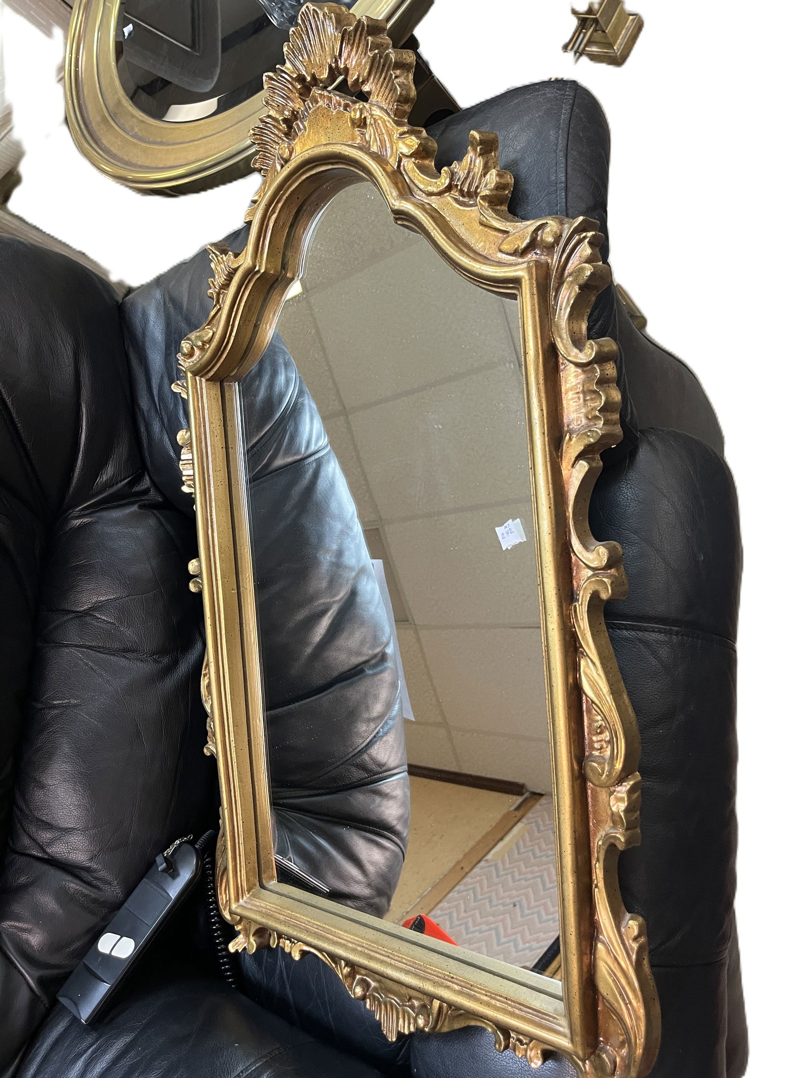 Gold Frame Wall Mirror 33x18.5: Gold Frame Wall Mirror 33x18.5